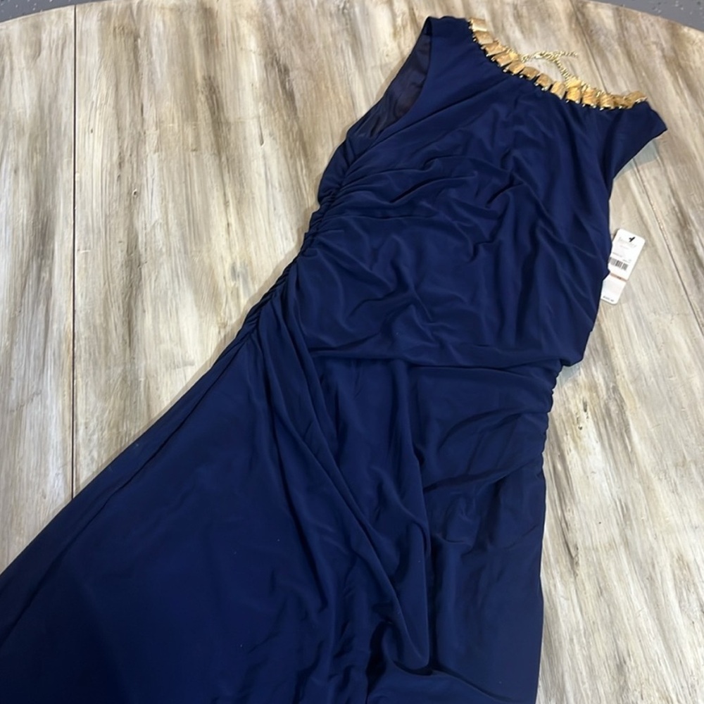 NWT navy Laundry By Shelli Segal Navy Maxi Dress - Picture 11 of 13